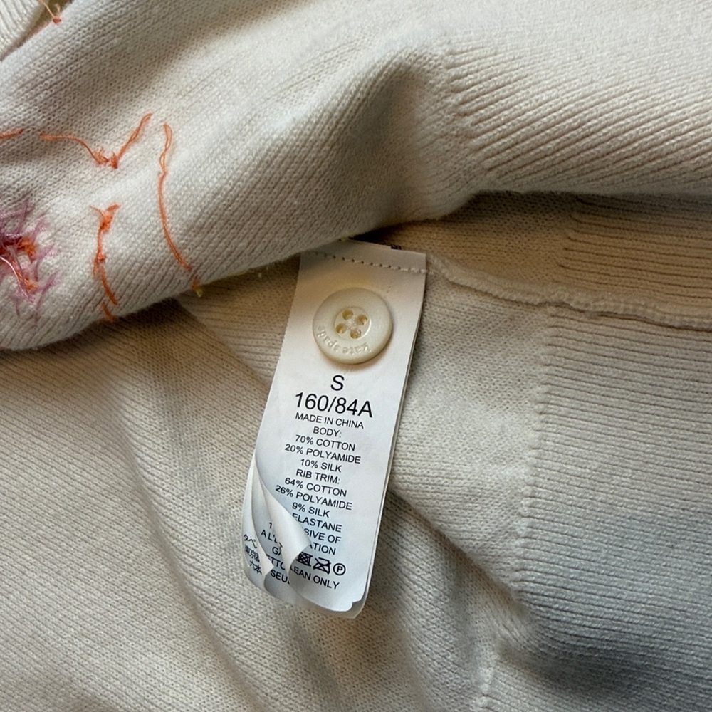 Kate Spade Cream Cardigan with Colorful Floral details - Picture 6 of 12